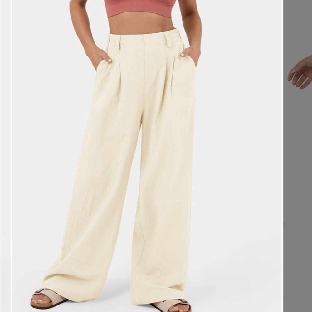 Cream Linen Pants